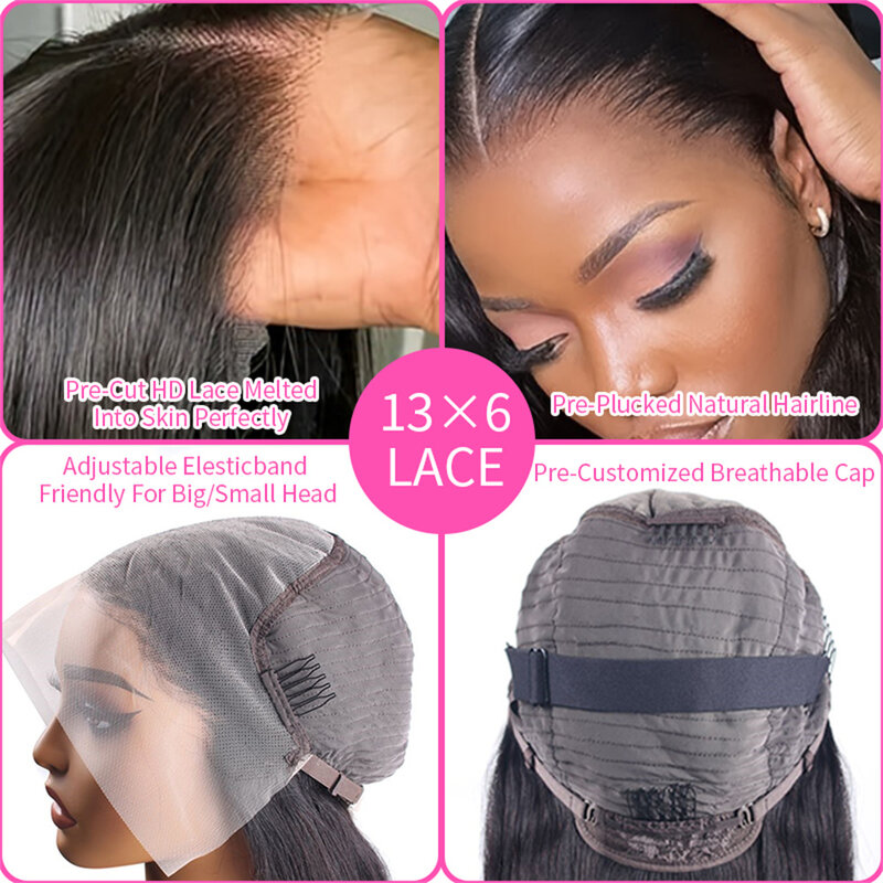 38 inch Body Wave Lace Front Wig Hd Lace Wig 13x6 Human Hair For Women Choice Brazilian Glueless 4x4 5x5 Closure Wigs