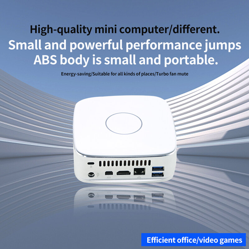 Mini-PC-Mini-Mainframe 6100u Turbo-Lüfter kern i3-6100U 8g 256g 16g 512g 32g 1t Dualband-Ausgang Mini-PC-Mainframe-Desktop