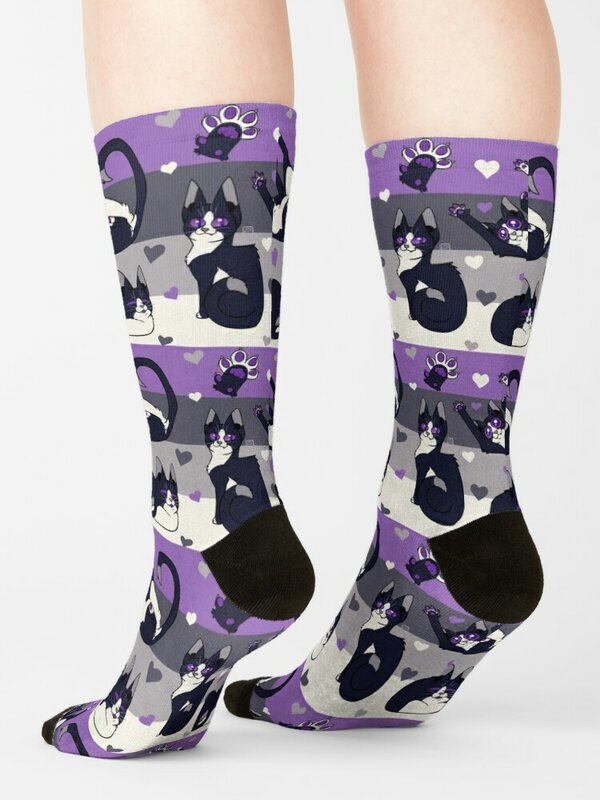 Queer Kitties-асексуальные носки, новогодний рождественский подарок, обувь для бега, носки для мужчин и женщин