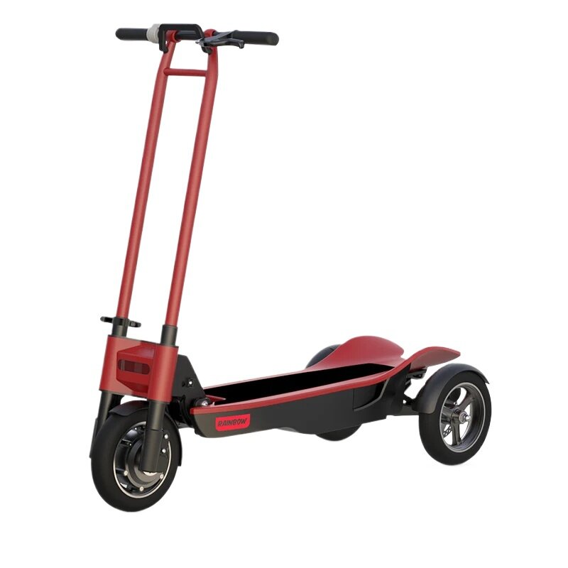 Scooter elétrico dobrável para adulto, poderoso três rodas skate, 2024, patente mais recente