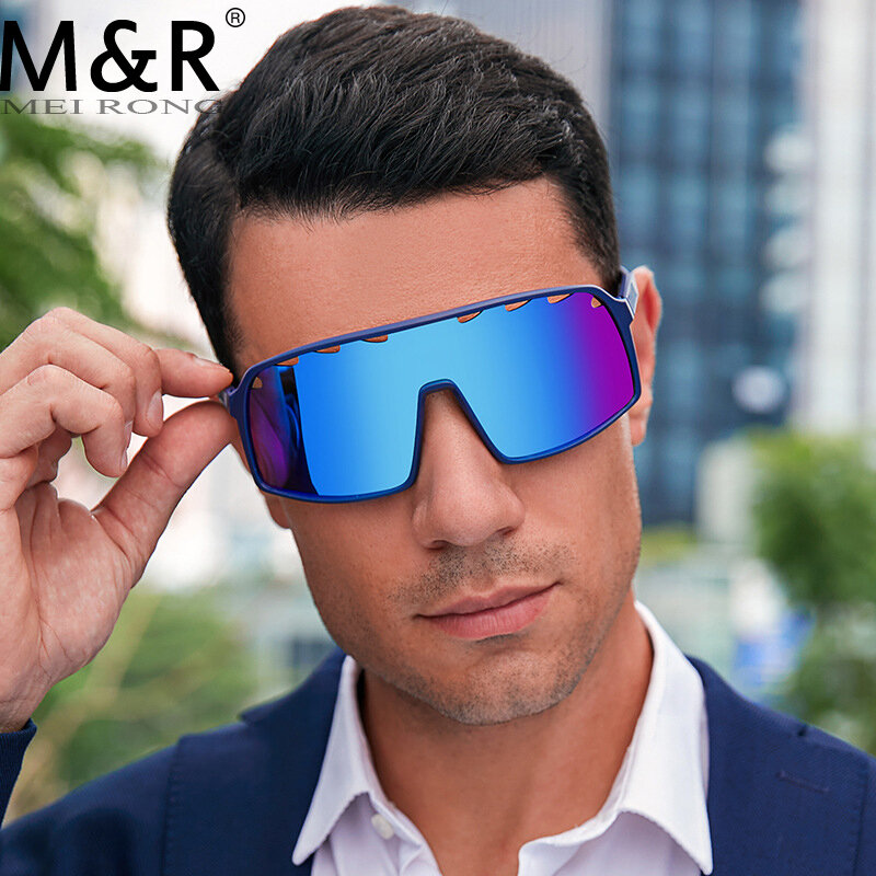 2022 TR90 плоские солнцезащитные очки для женщин и мужчин синяя оправа зеркальные линзы ветрозащитные поляризационные солнцезащитные очки для мужчин/женщин UV400