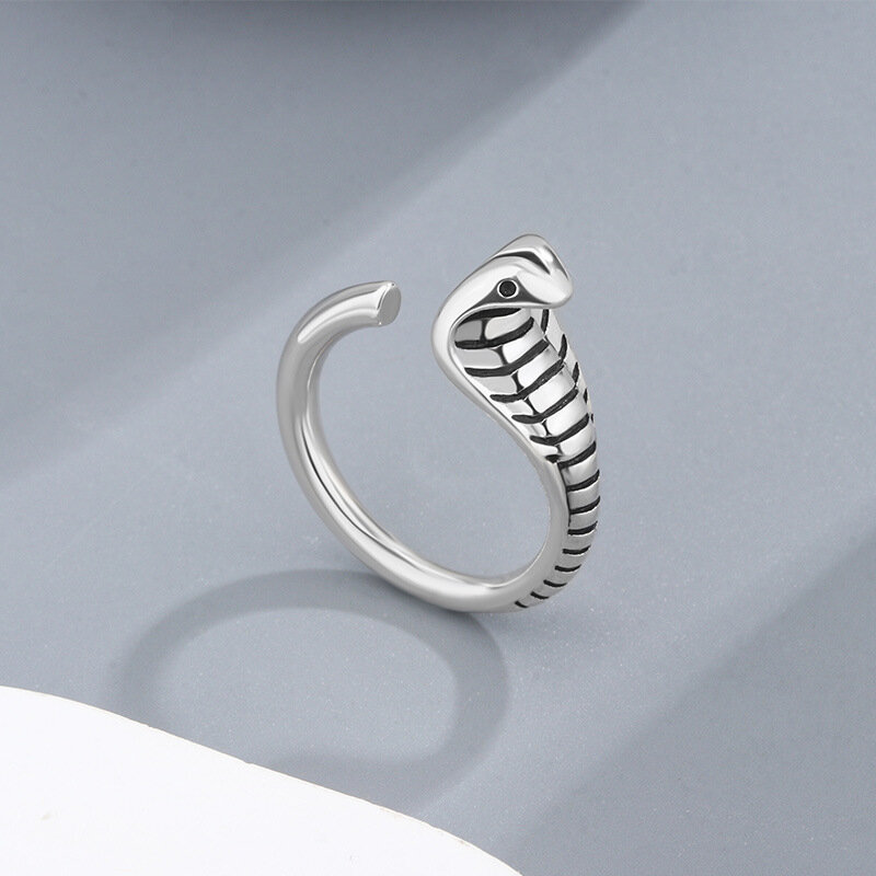 925 Sterling Silver Cobra Aesthetic Rings For Women Wedding High Quality Jewelry Accessories Jewellery Women Argent 925
