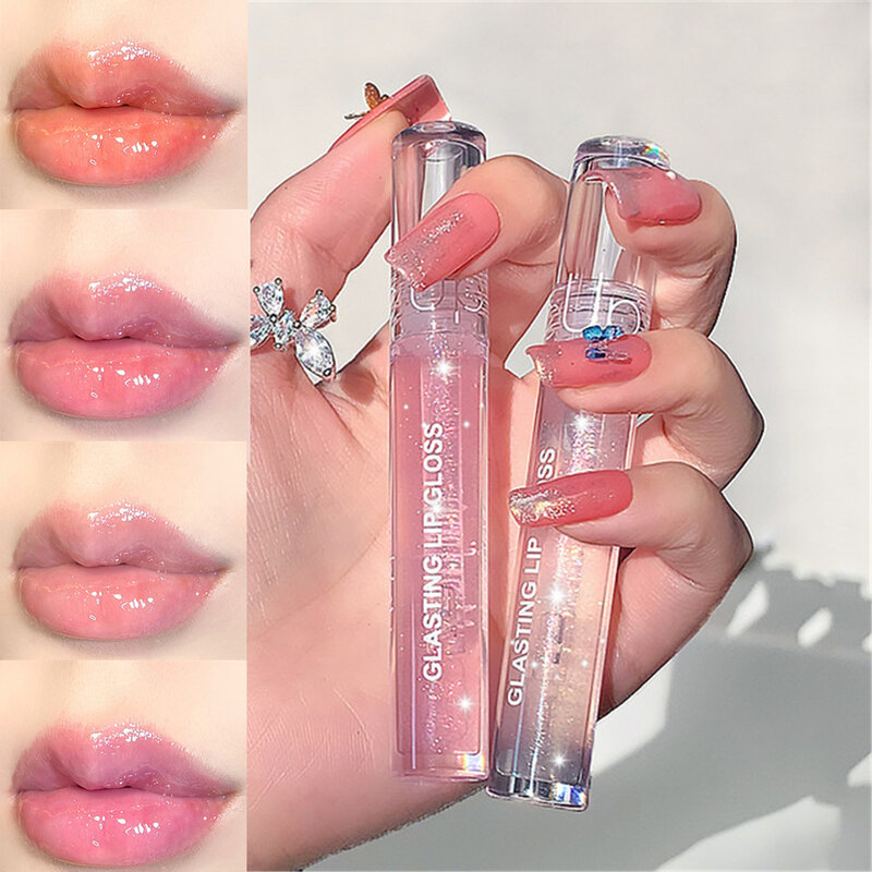 Clear Fashion Crystal Jelly idratante Lip Oil Plumping Lip Gloss Sexy Plump Lip Glow Oil colorato Lip Plumper Lips Makeup