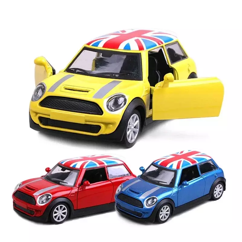 1:36 BMW 미니 쿠퍼 S 합금 자동차 모델 장난감 차량, 어린이 미니 모델 장난감, 풀백 자동차 장난감 차량, 미니어처 체중계 장식품