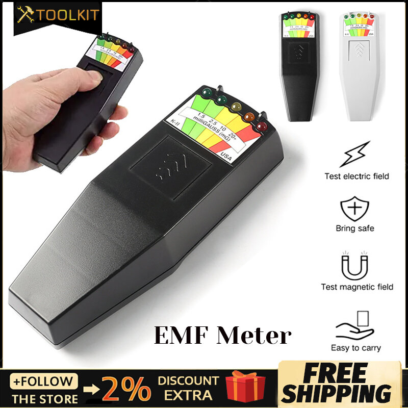 5 LED K2 EMF Meter Magnetic Field Detector Ghost Hunting Paranormal Equipment Tester Counter EMF Magnetic Field Detector