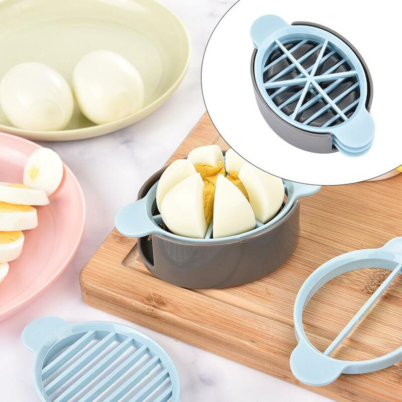 Rebanador de huevos ovalado multifuncional, cortador de accesorios de alimentos de plástico duradero para cocina, restaurante, casa, huevo preservado