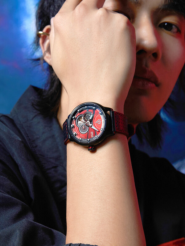 นาฬิกากลมอัตโนมัติ Welly Merck ผู้ชายสแตนเลสกันน้ำ ดำน้ำ MIYOTA 82S7 นาฬิกา Limited Edition ซีรีส์ร่วมกัน