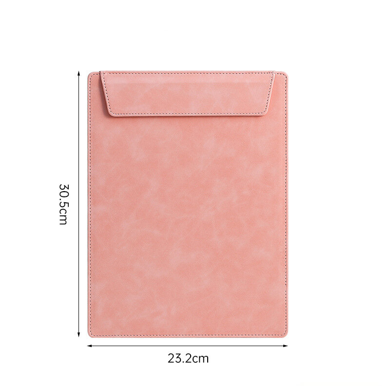 30.5x23.2cm PU Leather A4 File Folder for Meeting Conference Clipboard Business Contract Brown Writing Pad Hotel Office
