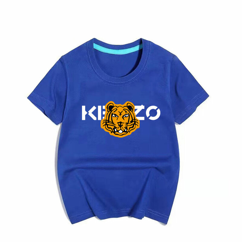 2024 Designer Kids T-shirt Tiger Print Children Clothes Short Sleeved Cotton Tees Girls Boys Summer Tops Kids Outwear