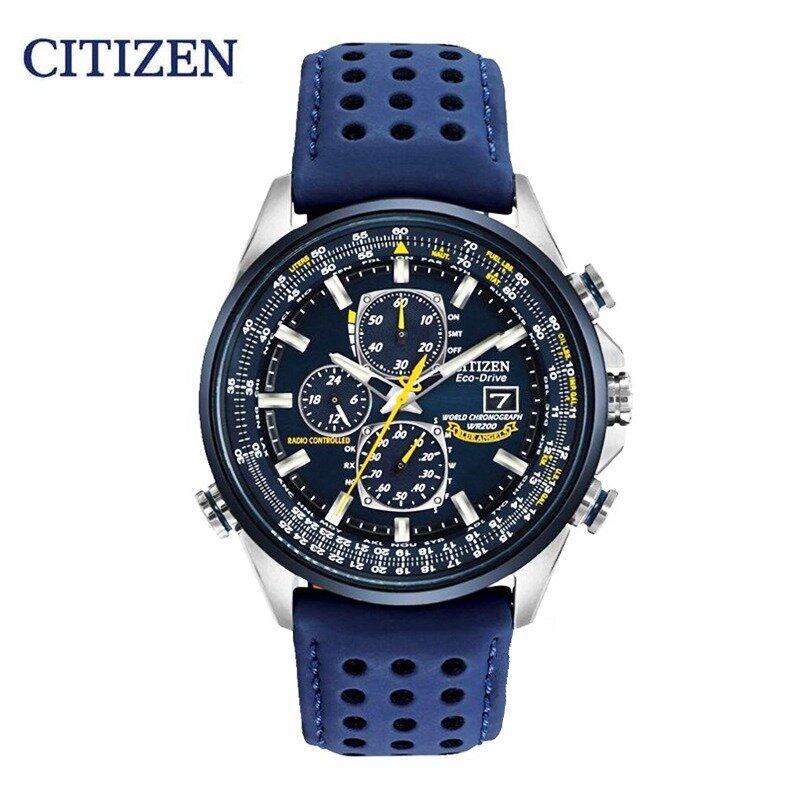 Citizen orologi per uomo Blue Angel Quartz Luxury antiurto in acciaio inossidabile Dual Display Automatic Time Outdoor Sports Man Watch
