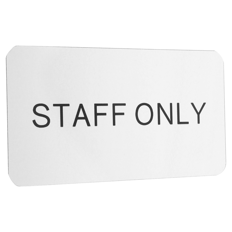 Tylko dla personelu Tabliczka na drzwi Dostęp tylko dla pracowników Znak na drzwi i ścianę ze stopu aluminium do restauracji, biur i sklepów