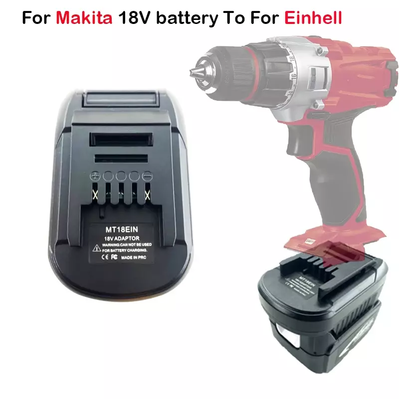 Adaptador do conversor da bateria do Li-íon para Makita, ferramenta da bateria do lítio, ferramenta da bateria, MT18EIN, BL1830, BL1850, BL1850, 18V