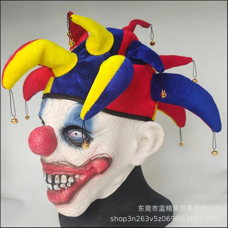 Neue Clown maske roter Kopf Clown Halloween Latex Hut rote Nase Clown Maske Cosplay Requisiten