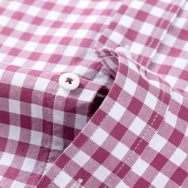 100% bawełniane w paski koszula Oxford z długim rękawem dla mężczyzn z guzikami łatwy w pielęgnacji wysokiej jakości odzież męska biznesowe dla praca biuro