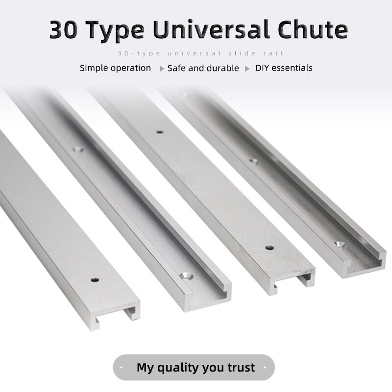 30 tipe t-slot 45 tipe 70 jenis Miter Track 800/1000/1220mm Chute Track batas aluminium Aloi panduan rel tukang kayu alat DIY