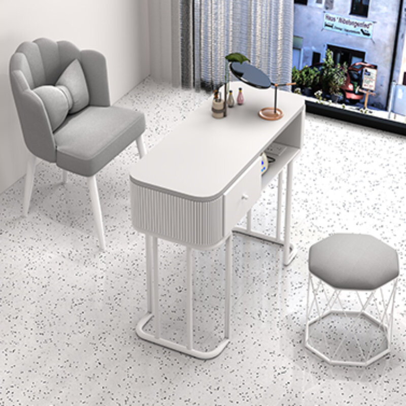 Cassetto in vetro Kawaii Nail Desk Design organizer bianco estetico Nordic Nail Table Art Chair Nagel Tafel Manicure Furniture
