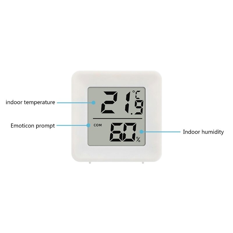 LCD Digital Thermometer Hygrometer High Accuracy Temperature Humidity Detector Sensor Meter Self-adhesive Detect Meter
