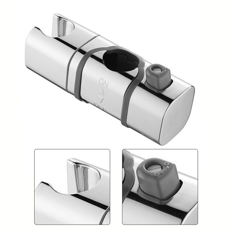 Staffa per doccia universale 18 ~ 25mm supporto per barra scorrevole per doccia in plastica ABS supporto per morsetto regolabile staffa accessori per il bagno