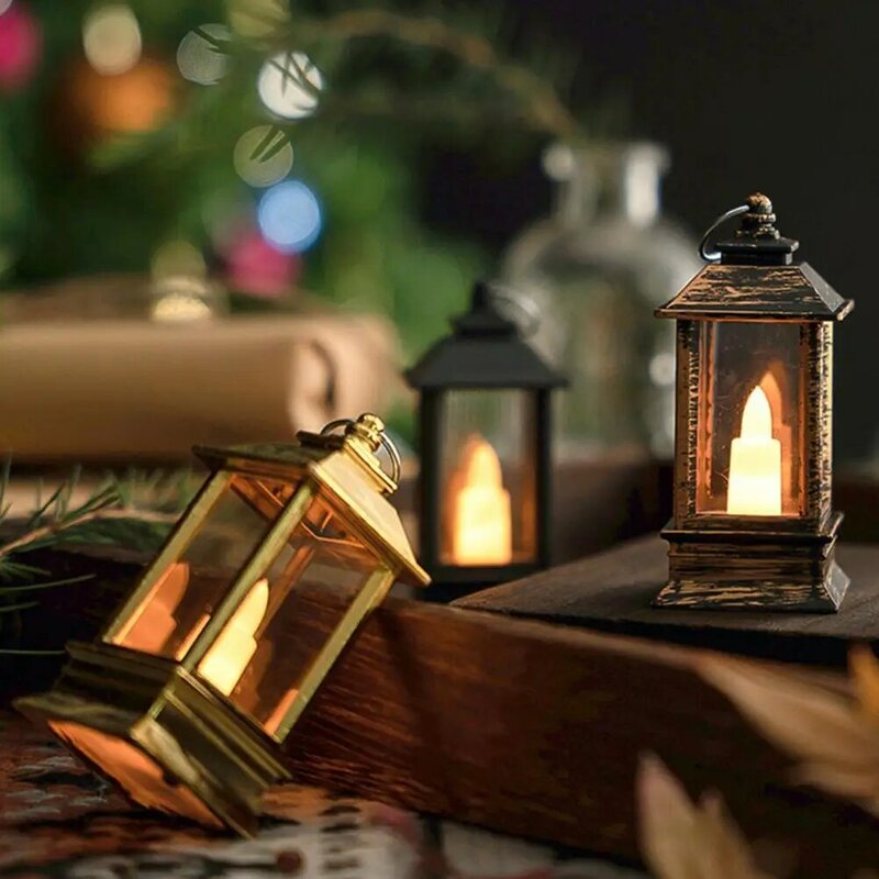شمعة عديمة اللهب الإلكترونية LED فانوس ، أضواء الليل الرجعية ، أضواء الشاي ، فانوس المركزية ، عيد الميلاد ، الزفاف ، ديكور حفلة الحديقة