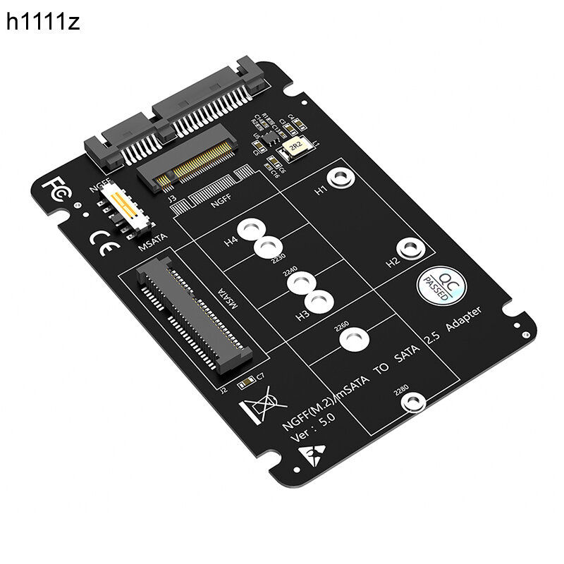 M.2 NGFF mSATA SSD TO SATA 3.0 2.5นิ้วอะแดปเตอร์ M2 SATA SSD ไรเซอร์การ์ดแปลง SSD สำหรับพีซีแล็ปท็อปเพิ่มการ์ดได้ถึง6Gbps