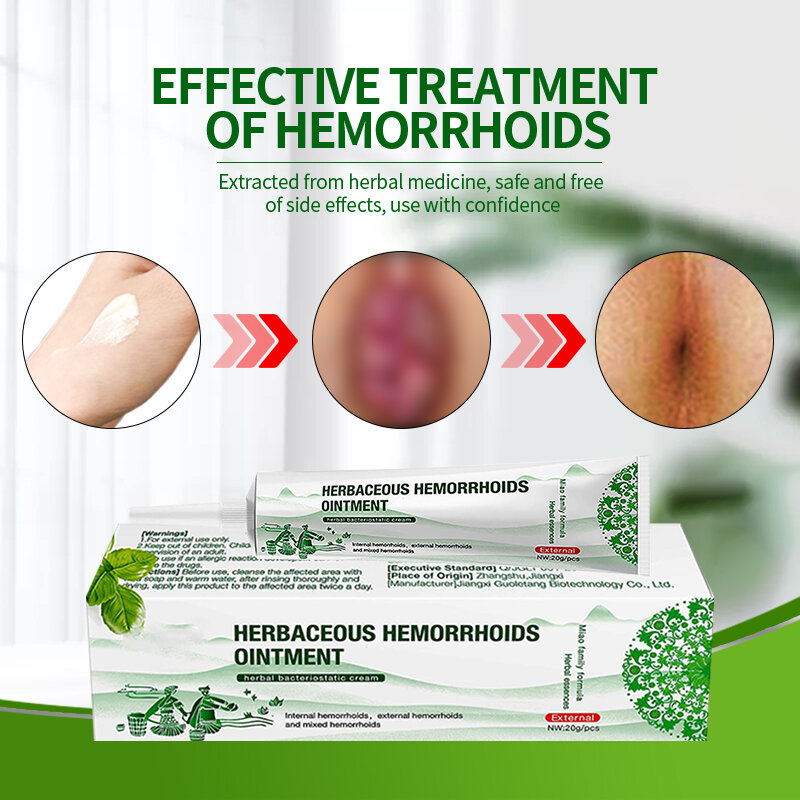 Hemorróidas Creme Remoção Interna Hemorróida Externa Tratamento Herbal Pomada Anal Fissura Swell Sangramento Pilhas Medicina Alívio