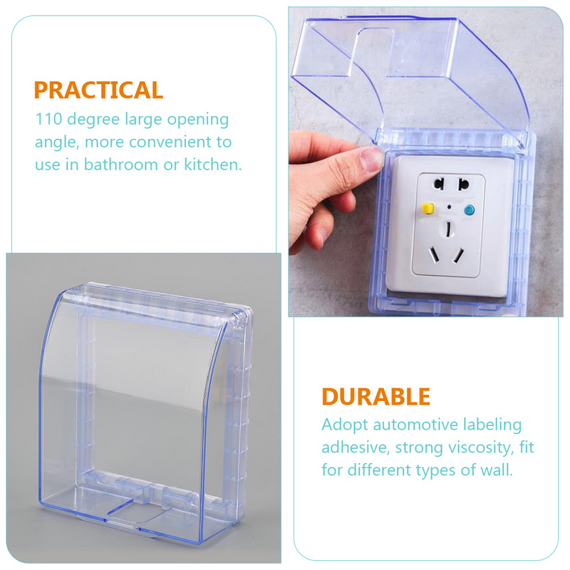 Caja protectora de 2 piezas para enchufe Exterior, Protector para interruptor de bebé, enchufes eléctricos para exteriores