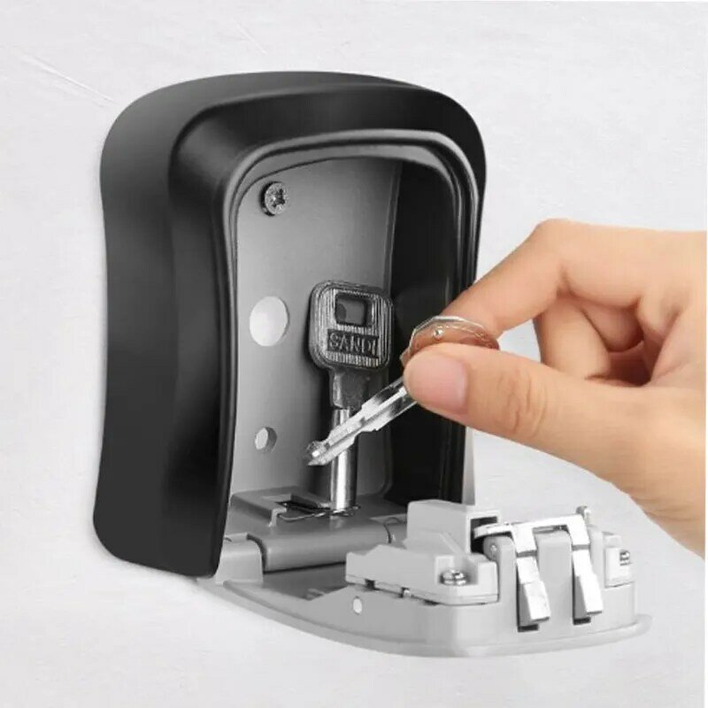 Wall-Mounted Plastic Key Lock Box, combinação intempéries, armazenamento Lock Box, adequado para uso interno e externo, 2023