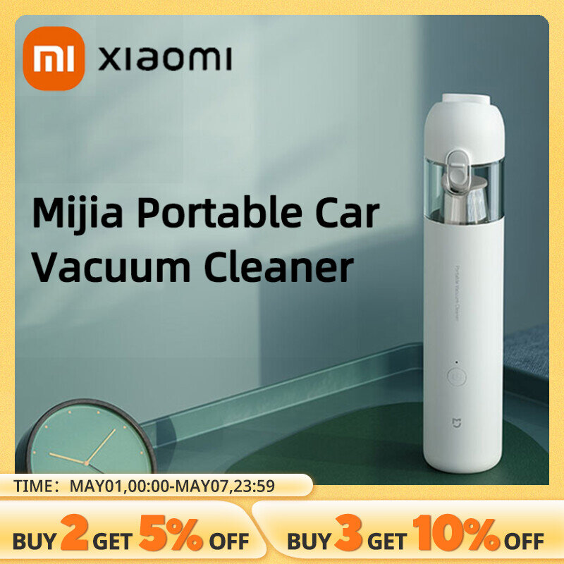 Xiaomi mijiaポータブルカー掃除機ミニハンドヘルドワイヤレス掃除機家庭用自動車用品13000PAサイクロン吸引