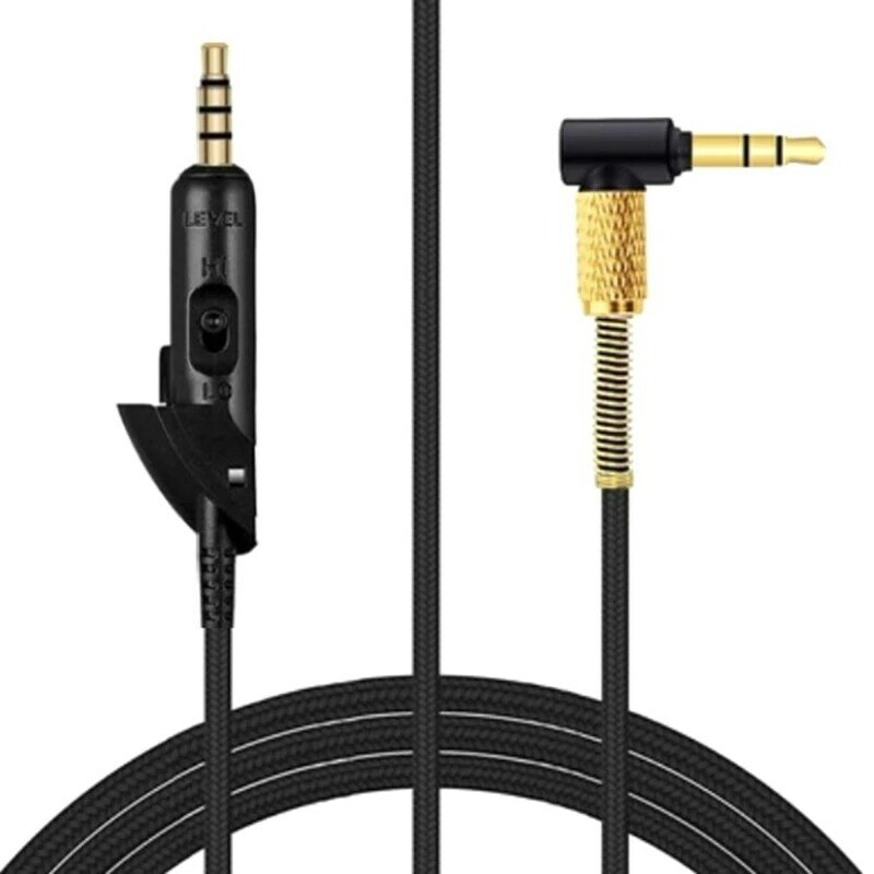 Pleciony kabel 3,5 mm do 3,5 mm do przewodu zestawu słuchawkowego QC15 Regulacja głośności 150 Dropship