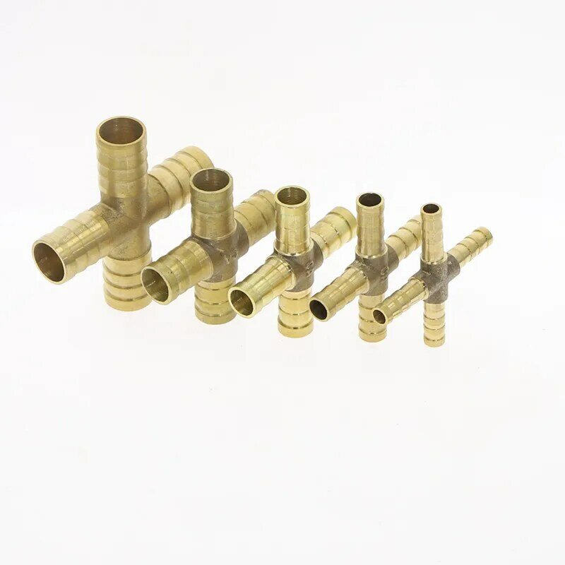 4mm 5mm 6mm 8mm 10mm 12mm 14mm 16mm 19mm 25mm Hose Barb Brass Barbed Straight Elbow Tee Y 2 3 4 Way Pipe Fitting Connector
