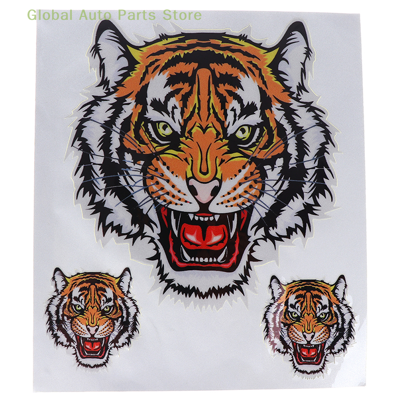 Виниловая наклейка с тремя тигровыми головками, 1 лист