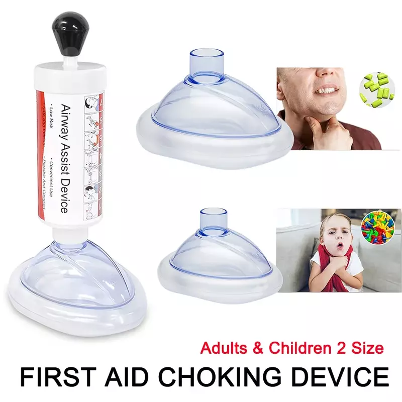 Dispositivo antiasfixia para niños y adultos, Kit de primeros auxilios portátil, dispositivo antichoke de succión Vac para salvar vidas de emergencia