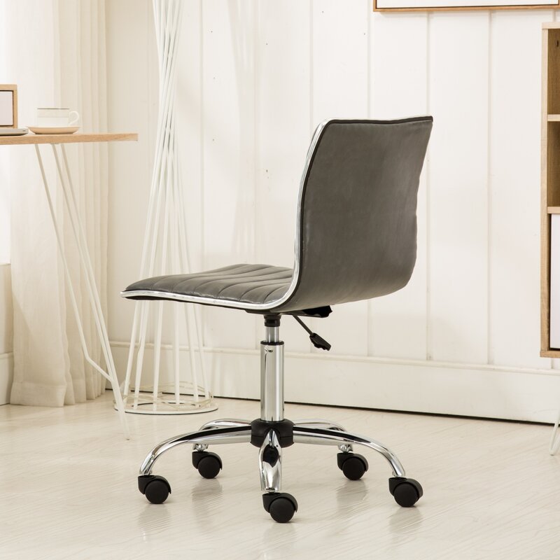 Chaise de bureau réglable gris Fremo DNomel avec fonction de levage d'air, confort maximal, soutien pendant de longues heures d'assise