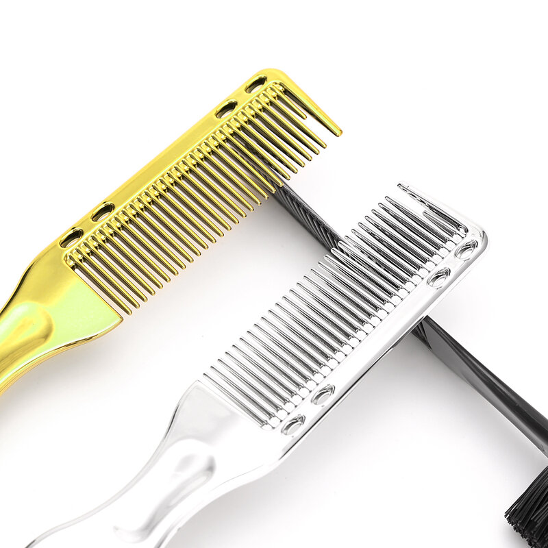 Cepillo de barba 2 en 1 con mango de plástico para hombre, cepillo de limpieza de pelo suave, peine de peinado de cabeza de aceite Vintage, bigote, herramientas de barbería