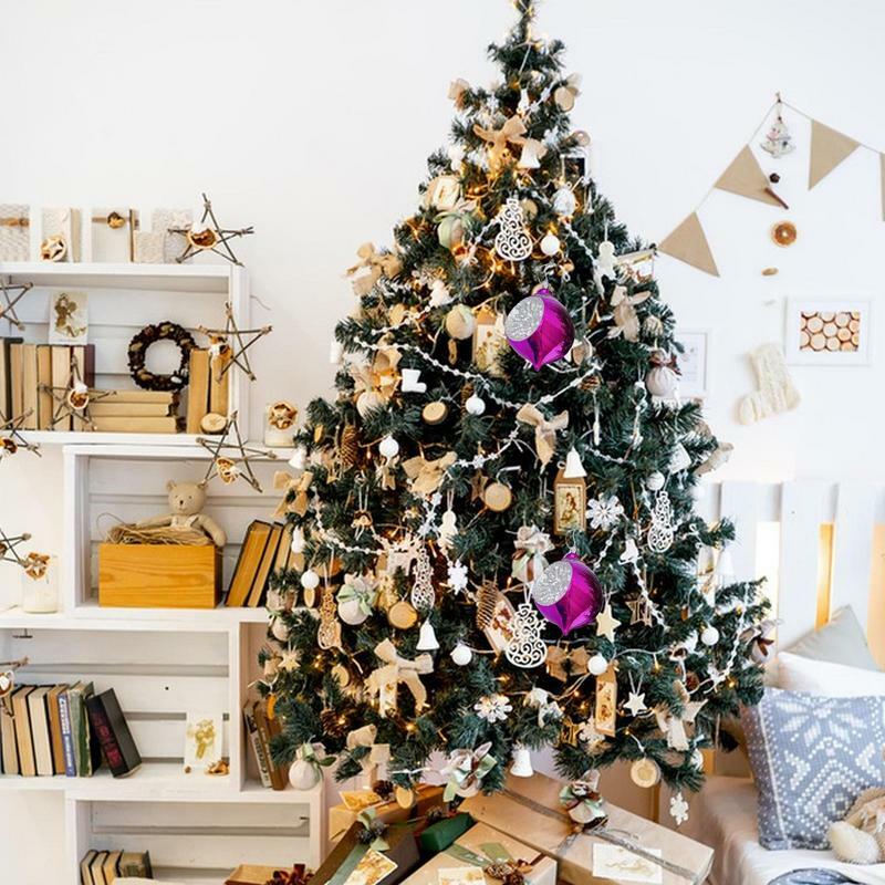 Bola colgante de árbol de Navidad para decoración del hogar, adorno colorido y exquisito, bola colgante inastillable, fiesta de vacaciones