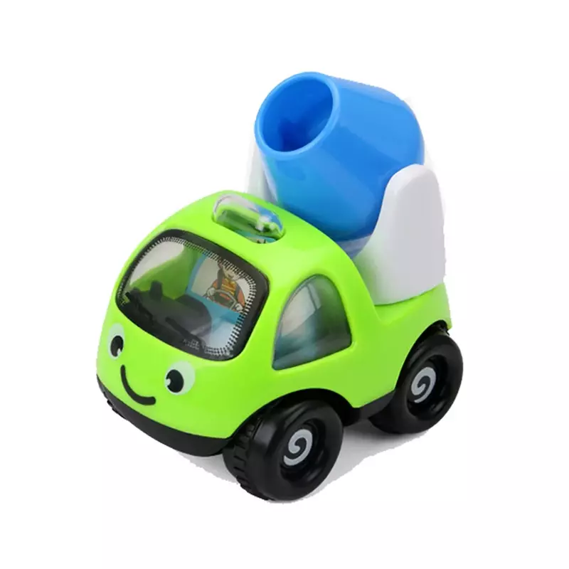 سيارة لعبة من الجمود الكرتوني للأطفال ، القصور الذاتي الصغير ، الهندسة ، هدايا عيد الميلاد للأولاد