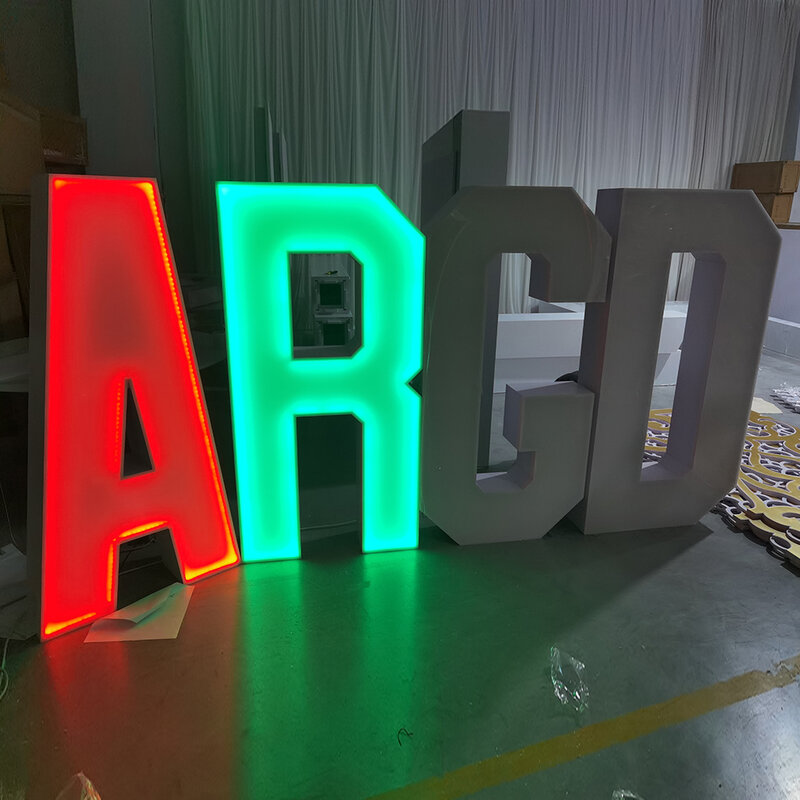 Full Color Gigante LED Letter Lights, luzes ao ar livre para eventos de casamento fornecedores, 4ft