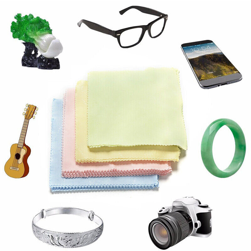 2Pc Microfiber Glasses Cloth Computer Phone Screen Camera Lens Cleaning Piano Box Scrubbing Tools Individually Wrapped 14.5x17cm