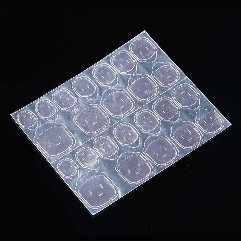 Adesivi a doppia faccia gelatina colla per unghie trasparente adesivi per unghie riutilizzabili falsi doppi strumenti unghie finte adesive fai da te M6X7