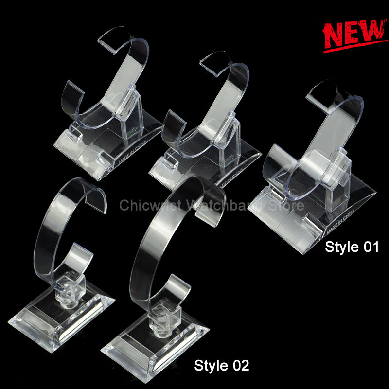 1Pcs Plastic Wrist Watch Display Rack Holder Sale Show Case Stand Tool Clear Jewelry Packaging Total Height Watch Display Stand