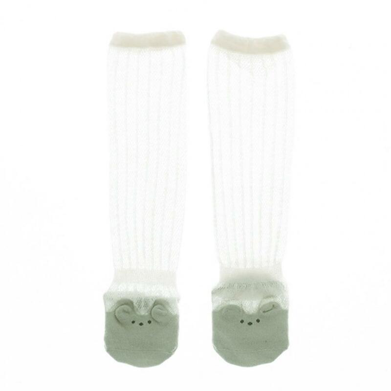 1 Pair Lovely Baby Stockings Soft Texture Toddler Socks No Stuffiness Anti-Skid Baby Long Socks  Comfortable
