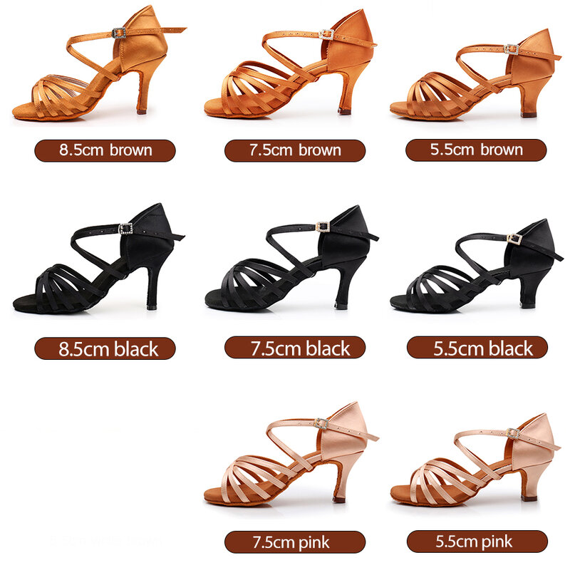 Sapatos de dança latina para mulheres, sapatos de salão macios para senhoras, meninas Sandália de Salsa, Tango, Jazz, Novo, Drop Shipping