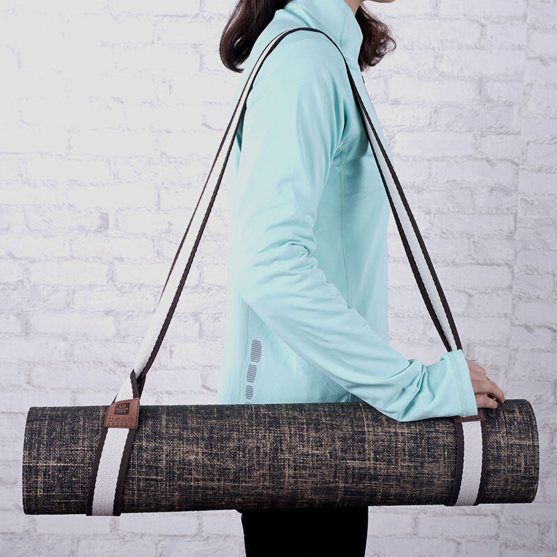 Deluxe yoga transportadora cinto de ombro exercício estiramento carregando sling yoga esteira