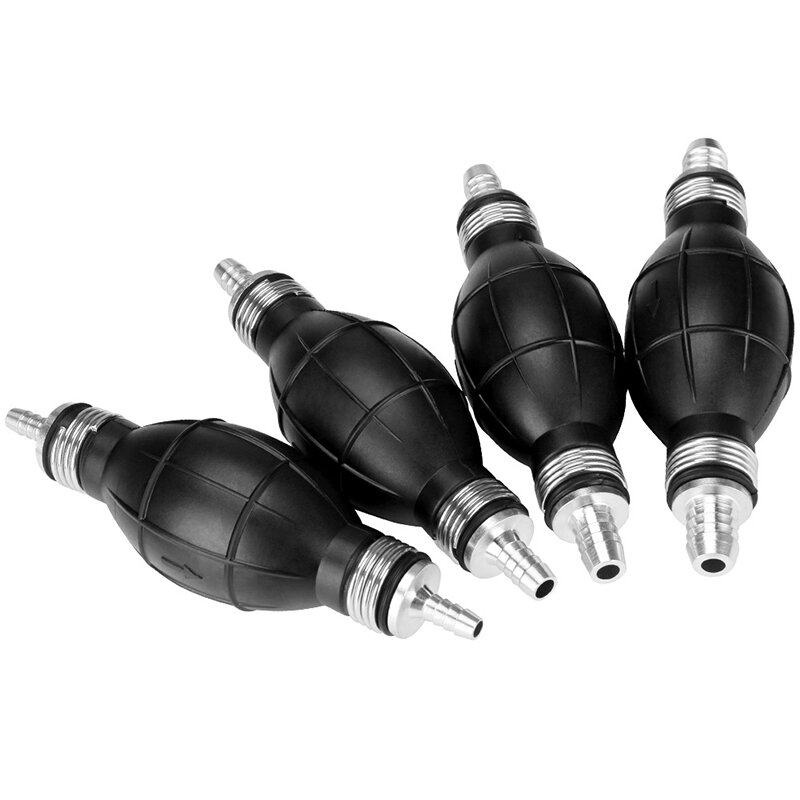 1X Car Hand Fuel Pump Line Rubber Aluminum Hand Primer Bulb Diesel Oil Transfer Petrol Car Accessories