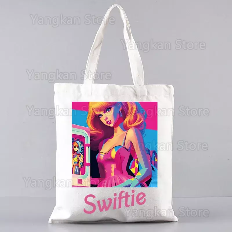 Taylors Swift Shopper Bags Shopping Tote Shoulder Bag Canvas borsa College di grande capacità