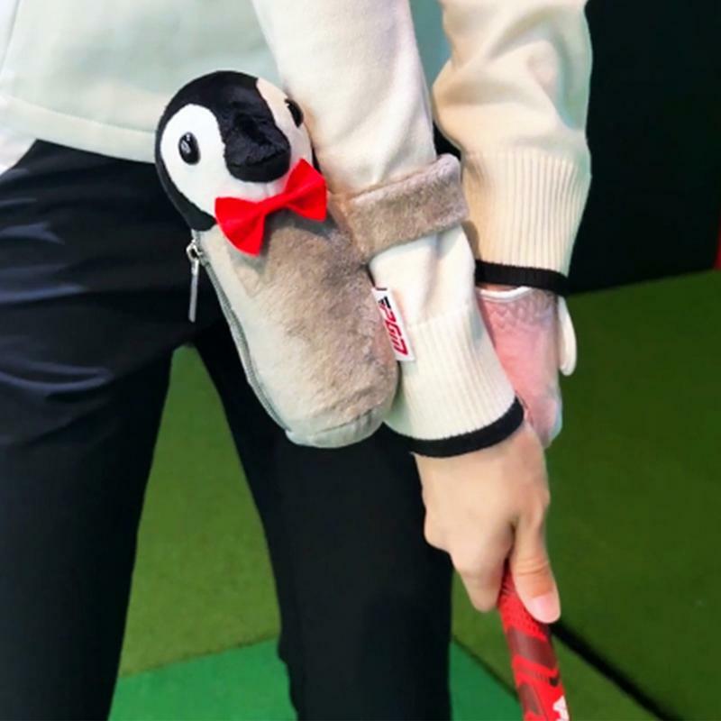 Golf Accessory Bag Pouch Penguin Shape Golf Mini Pouch Organizer Bag Mini Golf Tee Pouch Bag Portable Golf Bag Organizer Durable