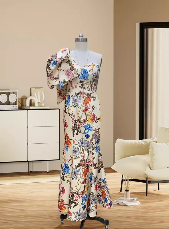 Elegantes träger loses halb formelles Kleid mit Trompeten-Meerjungfrau-Stil für formellen Abend
