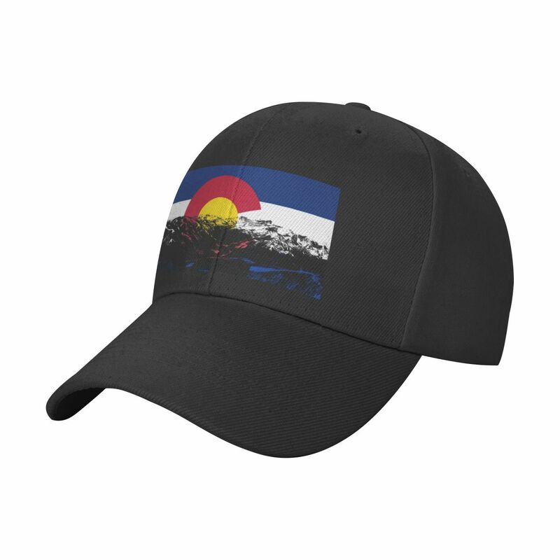 Gorra de béisbol con bandera del estado de Colorado para hombre y mujer, gorro táctico militar, con montañas