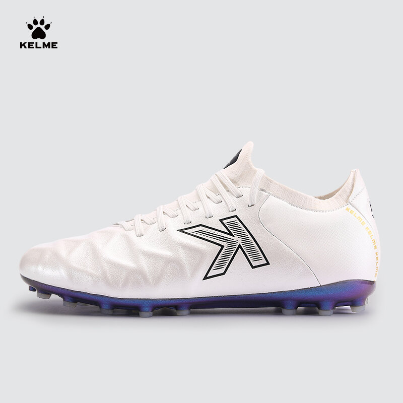 KELME Soccer MG Shoes Calf-Skin Cleats Match Artificial Grass Slip-Resistant  Cushioning Training Football Shoes ZX80121058