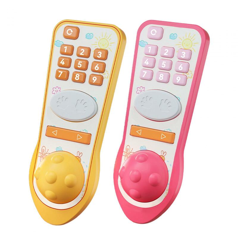 Mainan Remote Control bayi, mainan Remote Control TV musikal menyenangkan, mainan musik bayi untuk bayi 6 hingga 12 bulan hadiah ulang tahun bayi laki-laki perempuan